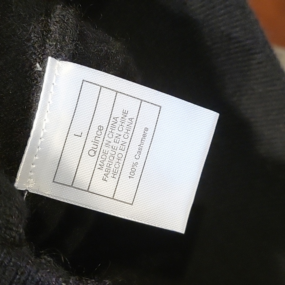Quince Mongolian Cashmere Mockneck Sweater Black XLarge - Picture 5 of 5